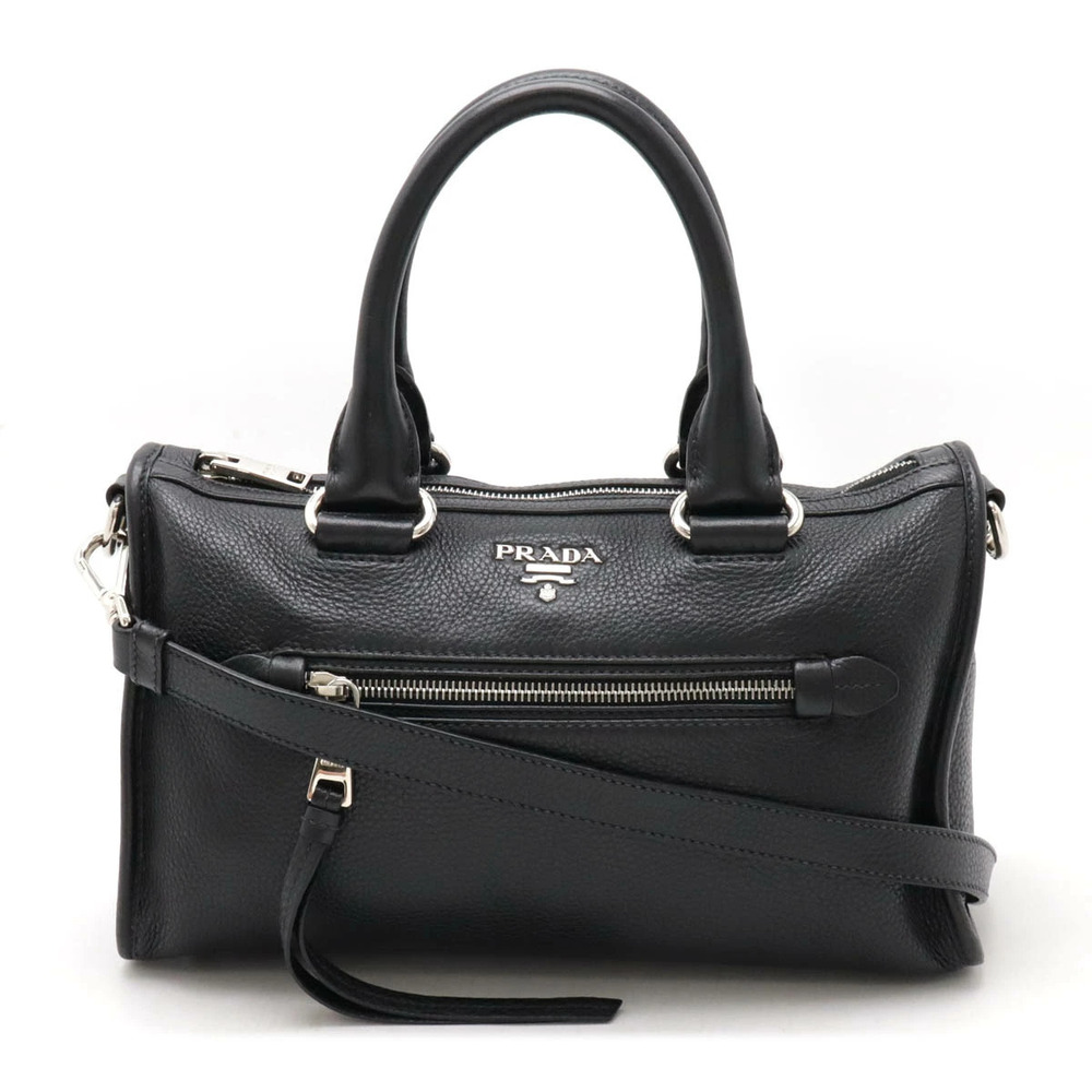 Prada Handbag Crossbody Bag Leather NERO Black